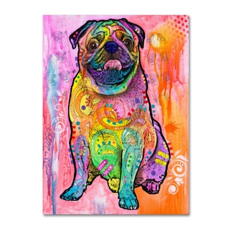 Dean Russo 'Pugs & Kisses' Canvas Art,14x19